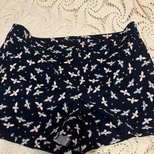Loft Curvy Riviera Bee Print Shorts size 10 NWOT
